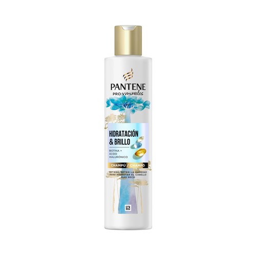 PANTENE Pro-v miracles Champú hidratación y brillo para cabellos secos y dañados 250 ml.