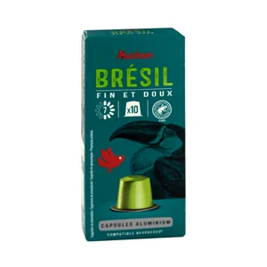PRODUCTO ALCAMPO Café en cápsulas origen Brasil, intensidad 7 10 uds.