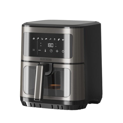 Freidora de aire 6,5L BLACK & DECKER BXAF2501E, 1600W, 8 programas, máx temperatura 200ºC