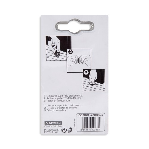 Tope ovalado adhesivo para puerta, de color haya natural RAIA.