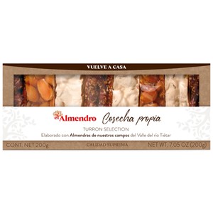 Imagen de EL ALMENDRO Porciones de turrones clásicos 200 g.