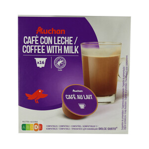 Imagen de Producto Alcampo Café con leche en capsulas compatible con dolce gusto 16 uds. 160 g.