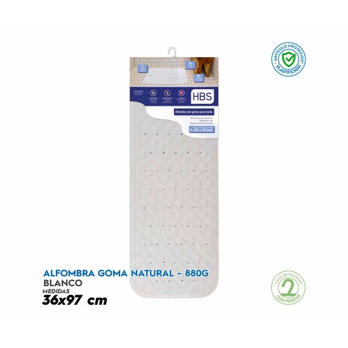 Alfombra de baño caucho antideslizante de goma natural, HBS.