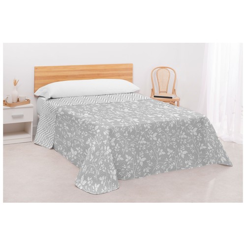 Colcha bouti estampado daven 150cm gris. INNOVA HOME