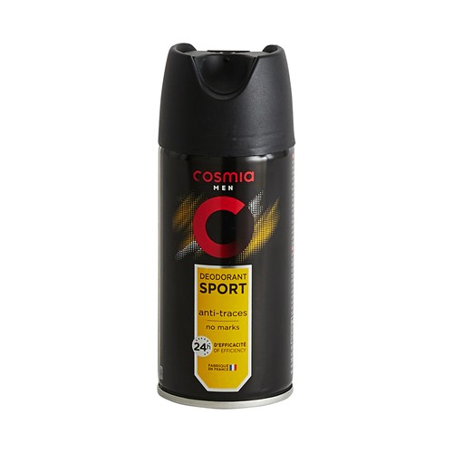 COSMIA Desodorante en spray para hombre con protección anti-transpirante hasta 24 horas COSMIA Sport 150 ml.