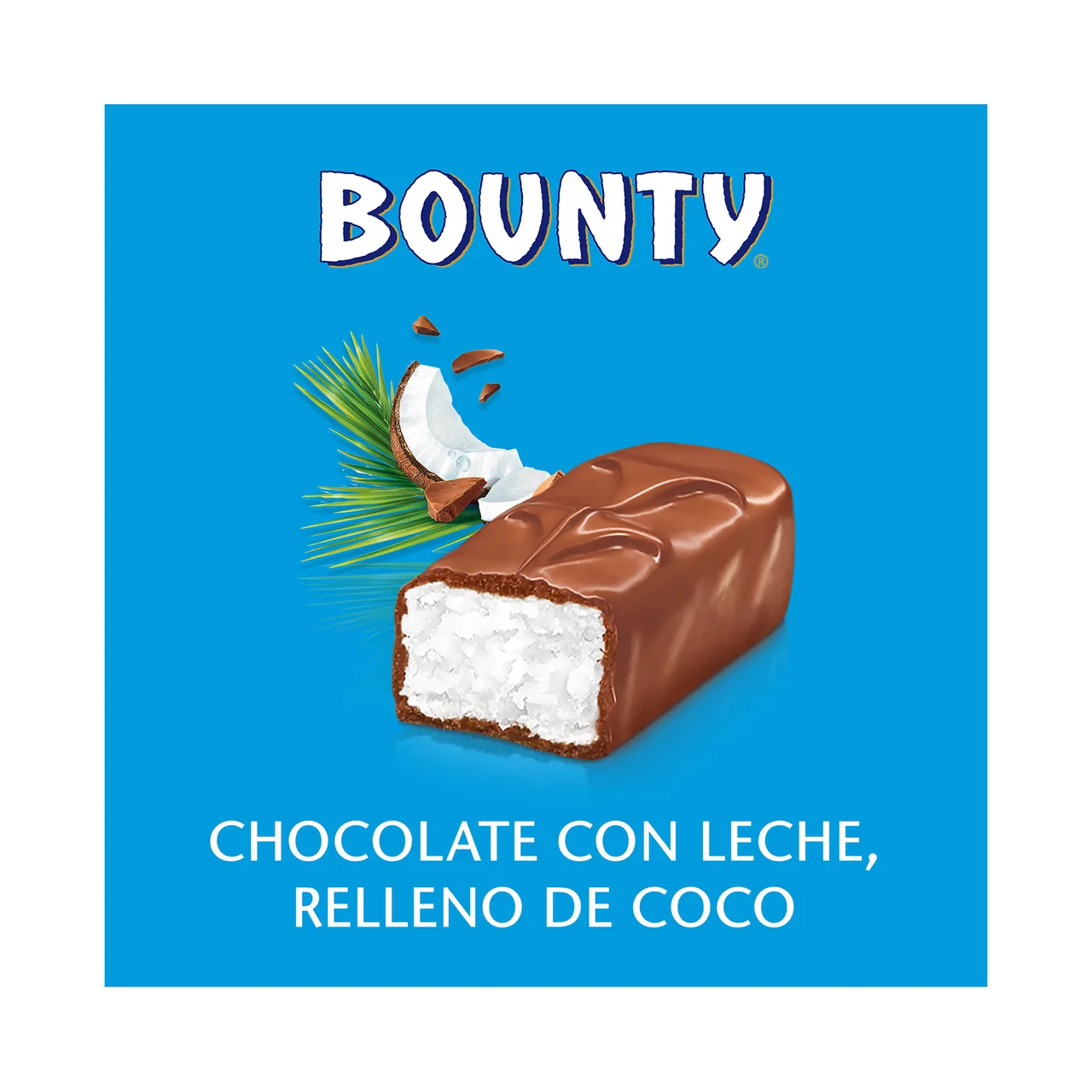 Barrittas de chocolate con leche, rellenas de coco 5 uds 28,5 g.