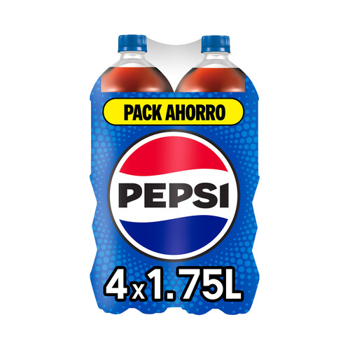 PEPSI Refresco de cola pack 4 botellas de 1,75 l.