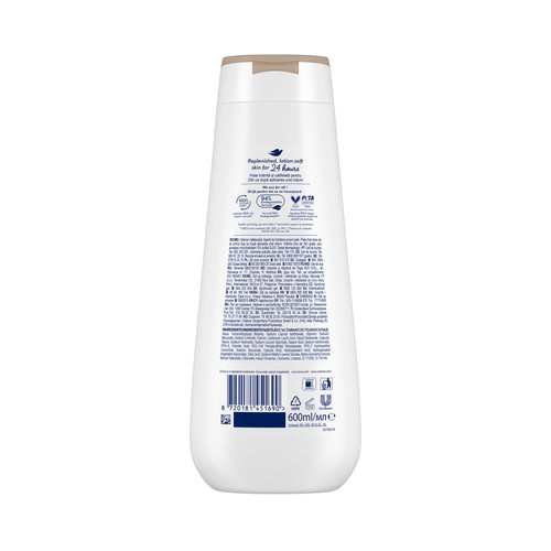DOVE Advanced care Gel nutritivo para ducha o baño con hidratantes vegetales 600 ml.