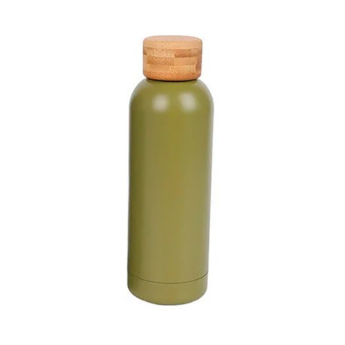 Botella termo con tapa de bambú, 0,5 L, 2 surtido de colores,  ALCAMPO.