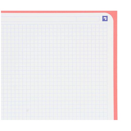 Cuaderno tamaño A4, 80 hojas de cuadrículas de 5 x 5, tapa extradura, color blanco, OXFORD.