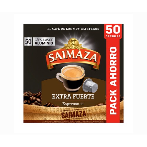 SAIMAZA Café cápsulas extrafuerte 50 uds 260 gr.