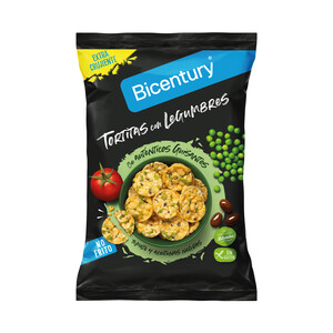 Imagen de BICENTURY Tortitas de legumbres,tomate, guisantes y aceitunas negras, 60 g