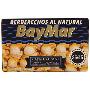 Imagen de BAYMAR Berberechos al natural 35-45 pzs. 63 g.