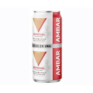 Imagen de AMBAR PREMIUM  Cerveza lata de 50 cl.