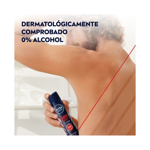 NIVEA Men dry impact Desodorante en spray para hombre antitranspirante hasta 72 horas 200 ml.
