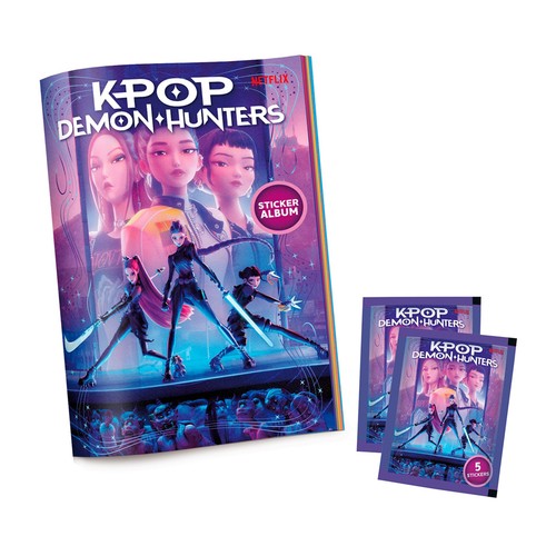 K-POP Demon Hunters, starter pack album y 2 sobres, BIZAK.