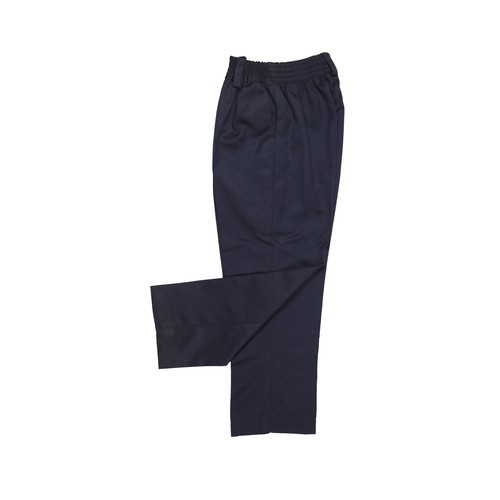 Pantalón de uniforme premium con cintura elástica azul marino, talla 3.