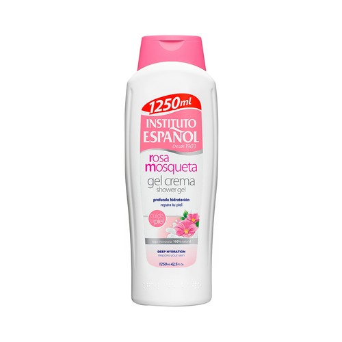 INSTITUTO ESPAÑOL Gel crema para ducha o baño con rosa mosqueta 100% natural INSTITUTO ESPAÑOL 1250 ml.