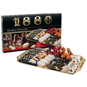 Imagen de 1880 Bandeja selección con turrones, dulces navideños y chocolate 450 g.