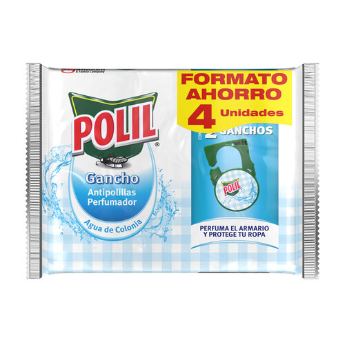 Antipolillas en colgador con aroma a colonia POLIL Raid 4 uds. x 14 g,