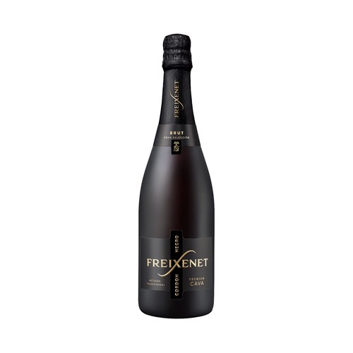 Cava brut elaborado siguiendo el método tradicional FREIXENET Cordón negro Gran selección botella de 75 cl.