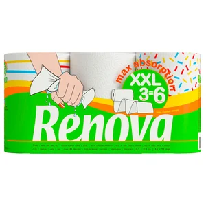 RENOVA Papel de cocina maxi absorption XXL 21,5 x 24 cm 3 uds.