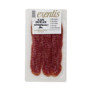 Imagen de CAN DURAN Longaniza de categoria extra cortada en lonchas CAN DURAN Exentis 90 g.