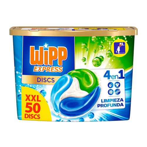 Detergente en cápsulas, 4 en 1 WIPP EXPRESS 50 uds.