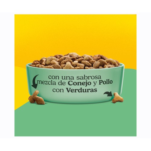 FRISKIES Pienso para gatos a base de conejo, pollo y verduras 1,5 kg