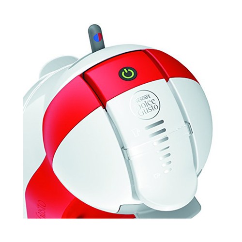 Cafetera de cápsulas DOLCE GUSTO Mini Me DeLonghi EDG305 blanca/roja, automática, presión 15 bares, depósito de 0.8l.