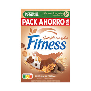 NESTLÉ Cereales integrales de chocolate con leche NESTLÉ FITNESS 540 gr,