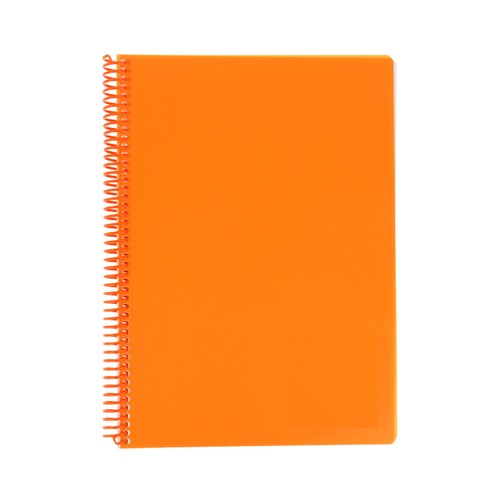 Cuaderno A5 polipropileno 80h 90gr, pauta 3 espiral surtido. AUCHAN