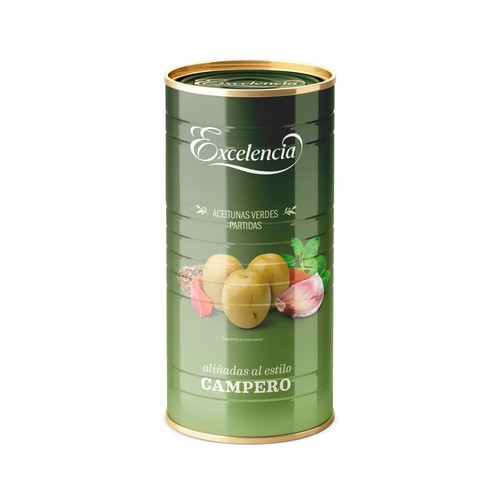 EXCELENCIA Lata de aceitunas verdes estilo campero 700g