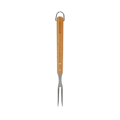 Tenedor barbacoa GARDENSTAR Inox-madera de 39cm.