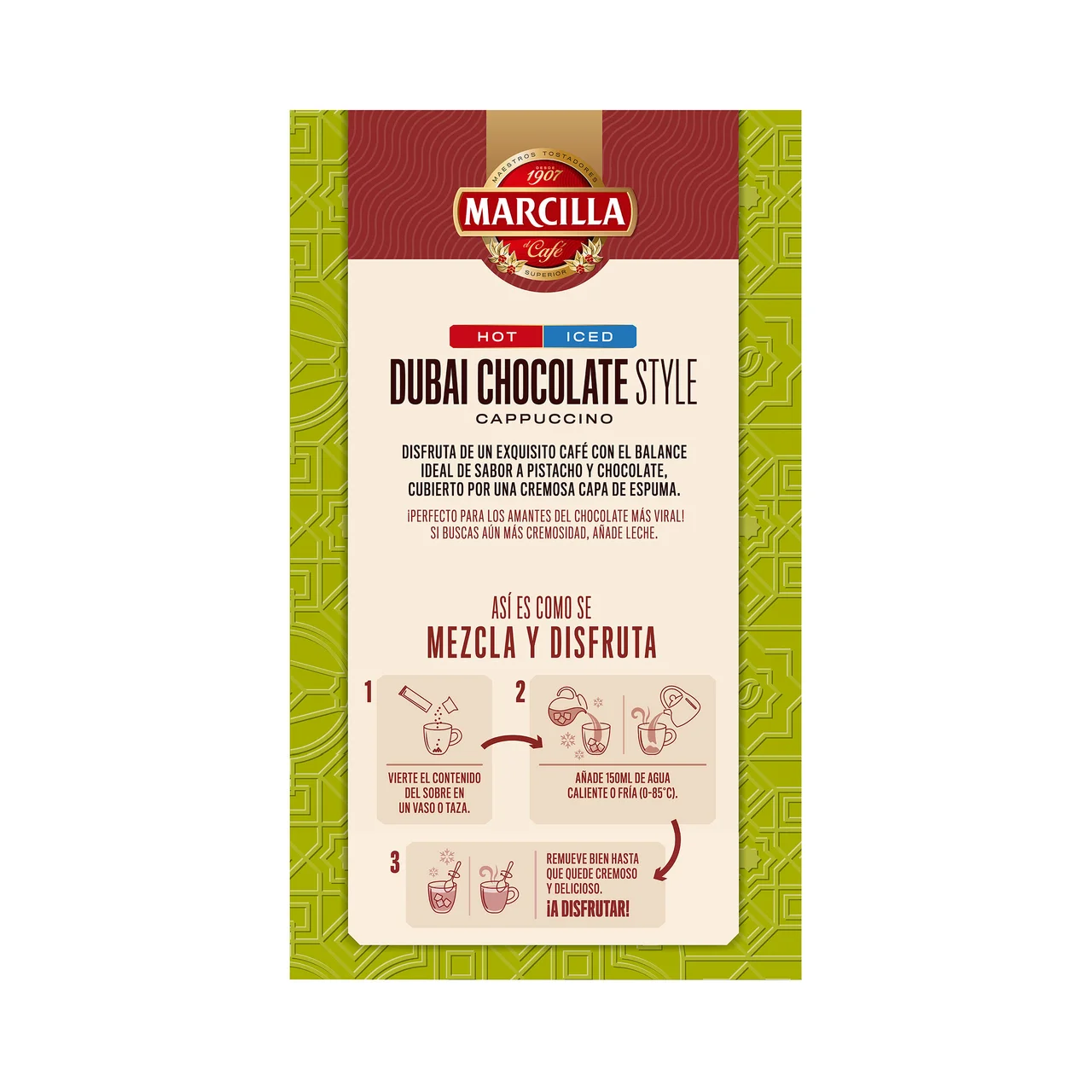 Café soluble mix cappuccino Milka 8 x 20 g.