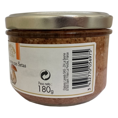 LES TROIS CHEFS Paté silvestre con setas 180 gr.