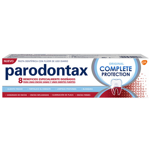 PARODONTAX Pasta de dientes de uso diario con flúor, especial encías sanas PARODONTAX Complete protectión 75 ml.