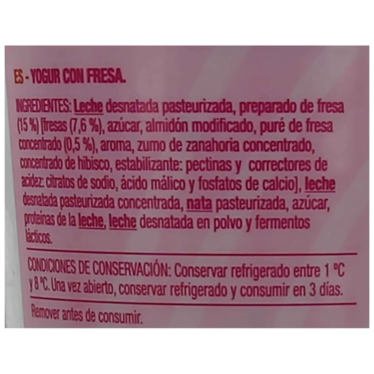 AUCHAN Yogur cremoso con fresas 500 g. Producto Alcampo