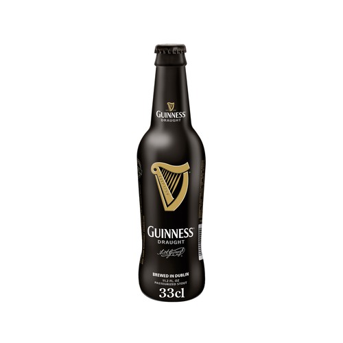 GUINNESS DRAUGHT Cerveza negra botella 33 cl.