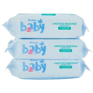 PRODUCTO ALCAMPO Baby Toallitas húmedas para bebé con aloe vera y acción refrescante 3 x 72 uds.