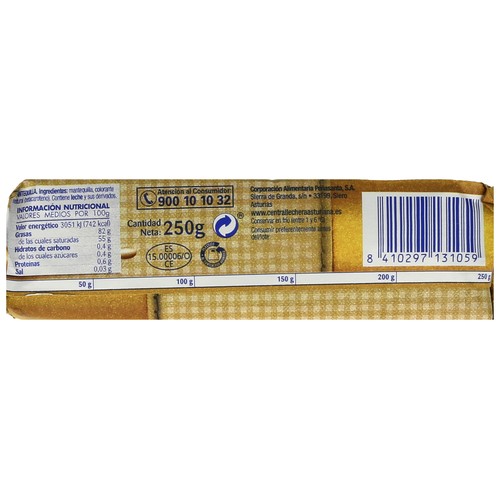 CENTRAL LECHERA ASTURIANA Rulo de mantequilla especial para repostería CENTRAL LECHERA ASTURIANA 250 g.