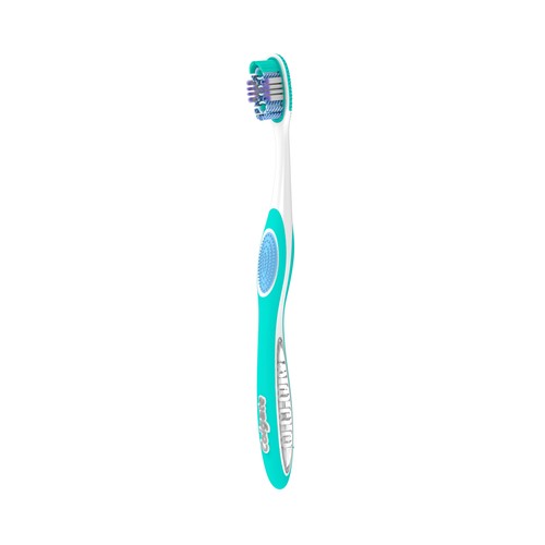 COLGATE 360º Max white one Cepillo de dientes medio, que ayuda prevenir la acumulación de bacterias.