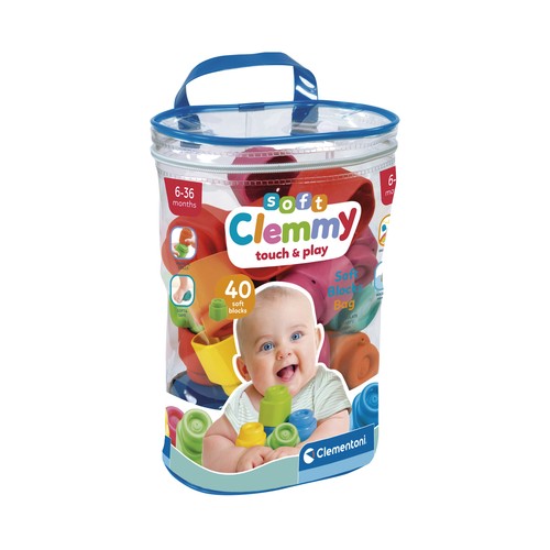 Set de Construcción Infantil 40 Bloques Sensoriales ㅤ de 6 a 36 Meses CLEMENTONI