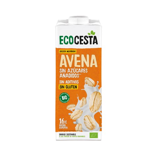 ECOCESTA Bebida vegetal de avena, sin azúcares añadidos ecológica 1 l.
