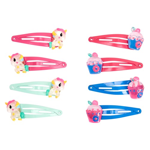 COSMIA Pinza rectangular para cabello con diseño infantil COSMIA 4 uds.