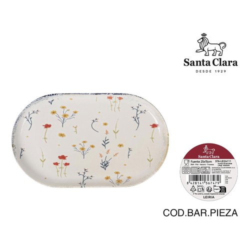 Fuente ovalada 25x15x2.2cm leiria monaco . SANTA CLARA
