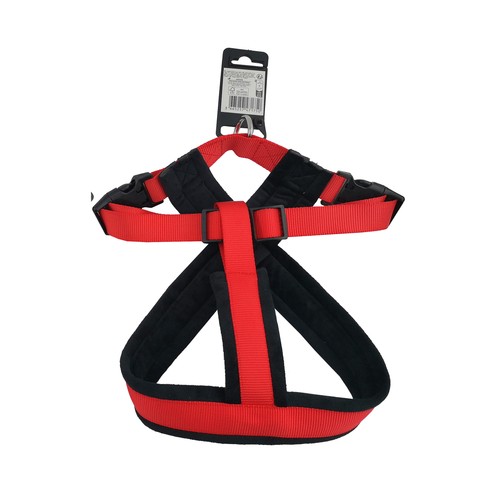 PRODUCTO ALCAMPO Arnés (2.5 cm) de color rojo, para perros de tamaño L 40 - 60 cm.
