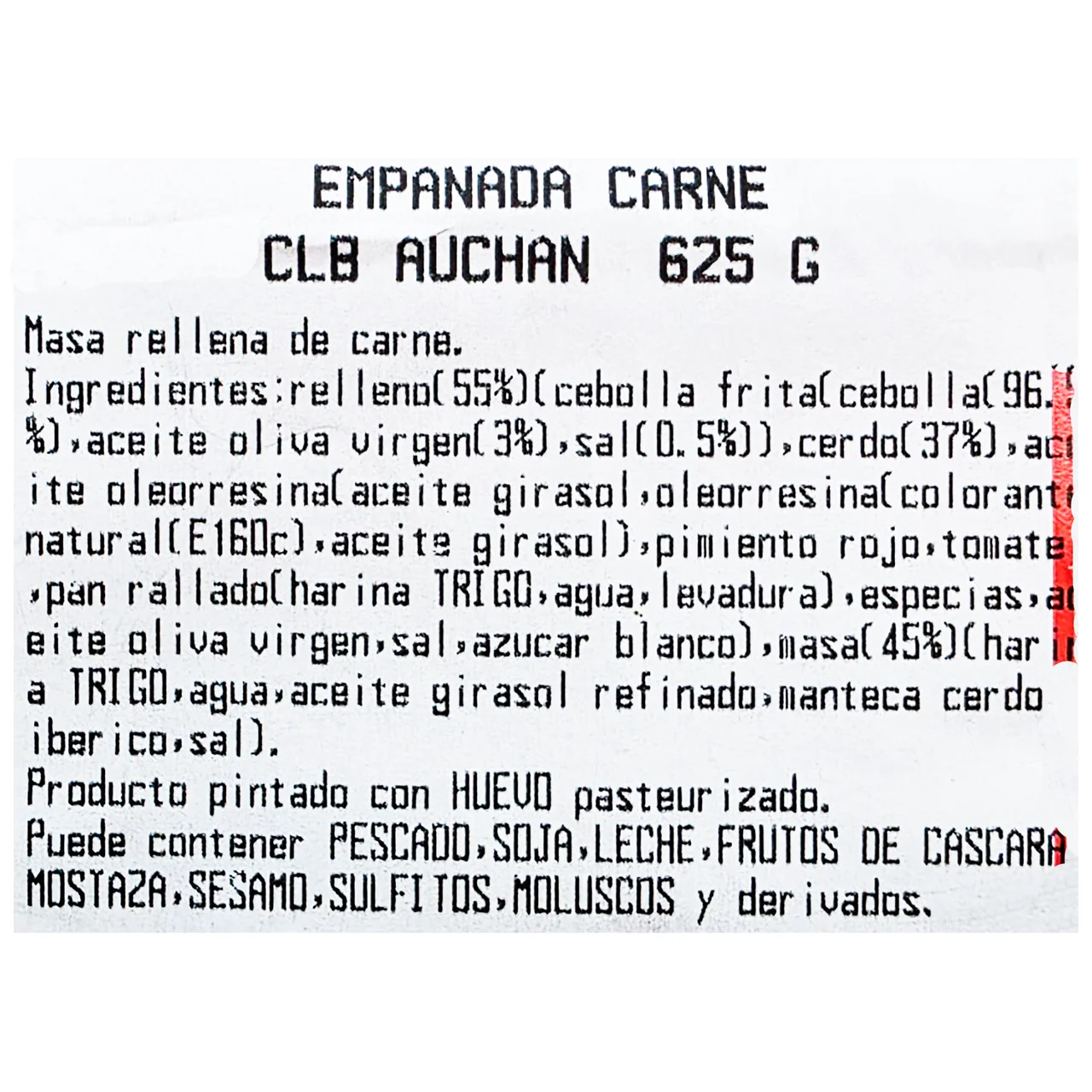 ALCAMPO CULTIVAMOS LO BUENO Empanada de carne 625 g.