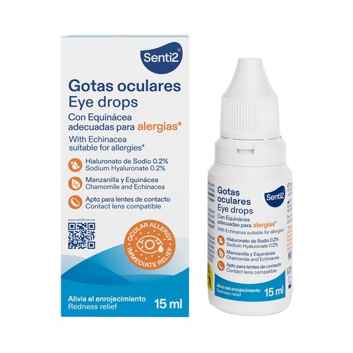 SENTI2 Gotas oculares adecuadas para alergias 15 ml.