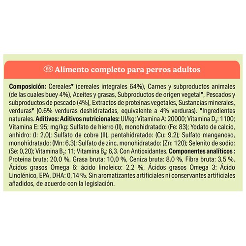 FRISKIES Comida para perros adultos a base de buey y pescado 3 kg